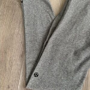 lululemon athletica Gray Striped Leggings